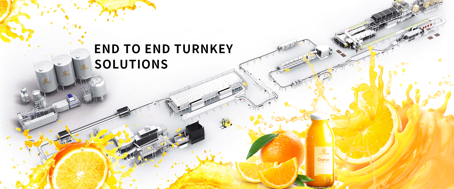 Orange juice manufacturing line