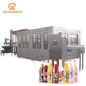Automatic 3in 1 Glass Bottle Flavor Carbonated Drinks Filling Line Flavor Drinks Plant 